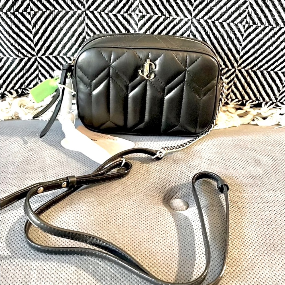 Authentic Jimmy Choo shoulder bag. Made with genuine leather.